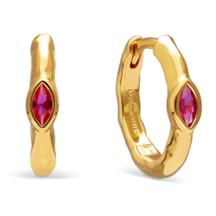 Pendientes Aro Alma Rosé Baño Oro