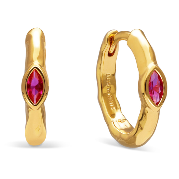 Pendientes Aro Alma Rosé Baño Oro