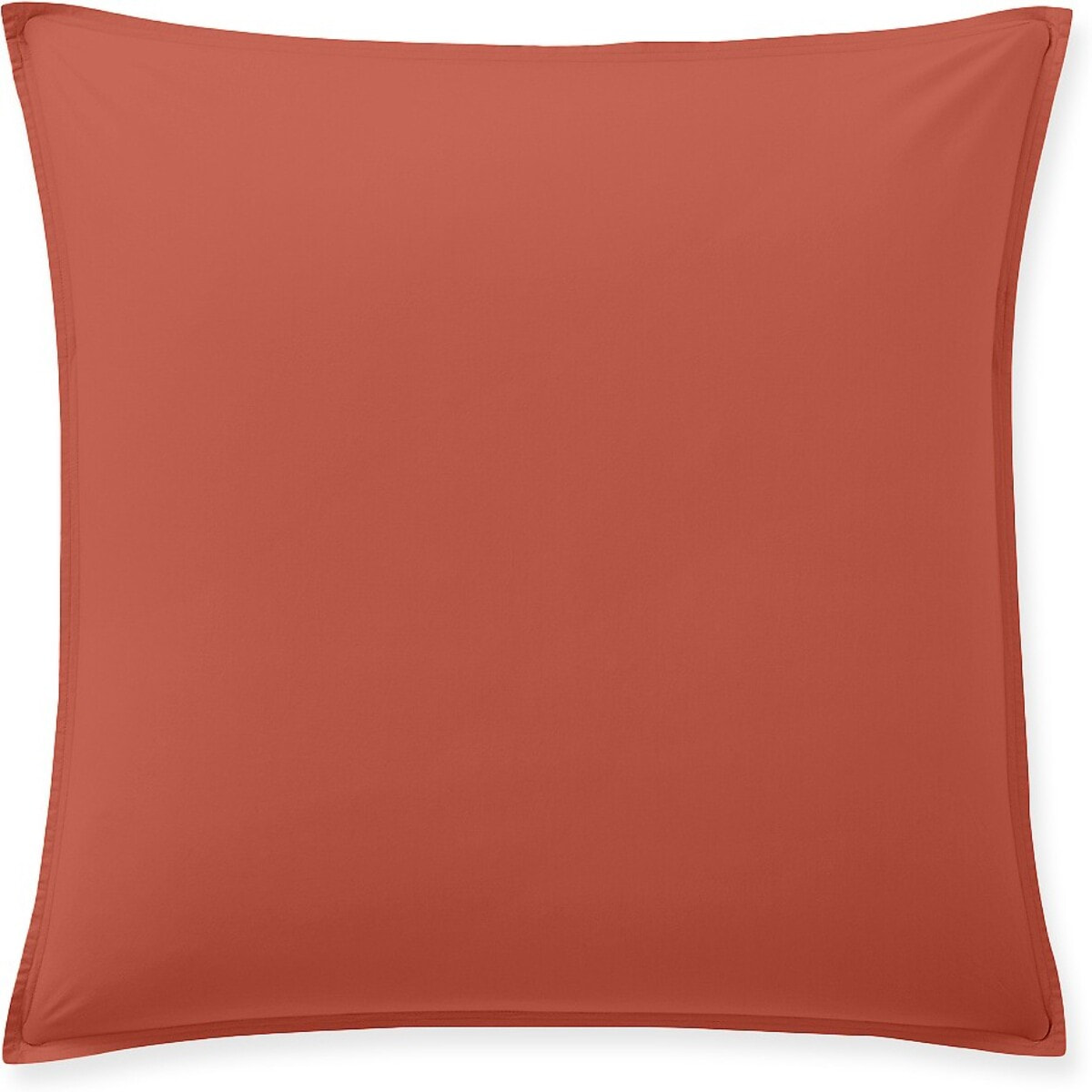 Paire de Taies d'oreiller percale de coton terre de sienne