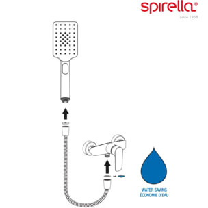 Pommeau de douche en ABS Yenzo noir matt Spirella