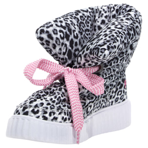 Puff Boot stampa fantasia con imbottitura in pile