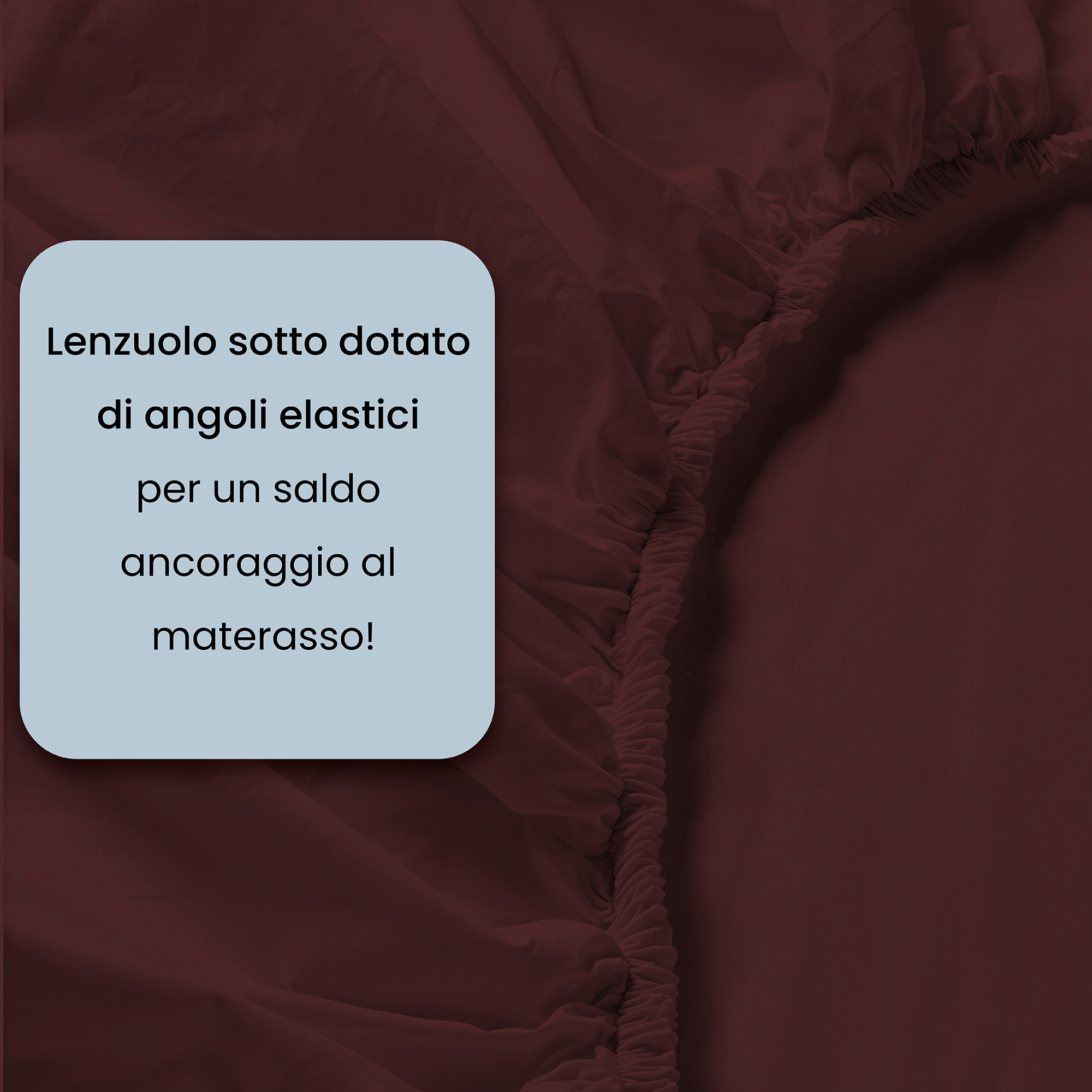 COMPLETO LETTO WATER WASHED, 100% Microfibra, No Stiro - BORDEAUX