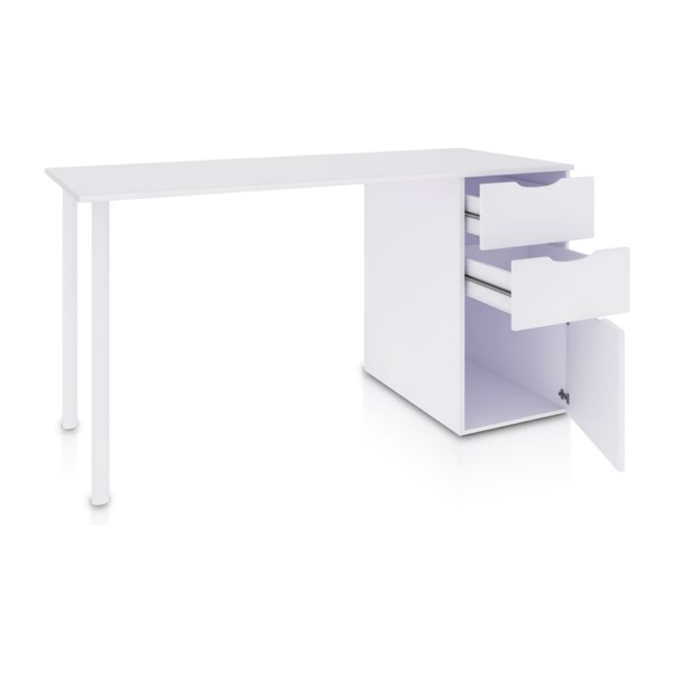 Mesa de escritorio Luma Blanco Artik (Blanco Mate)