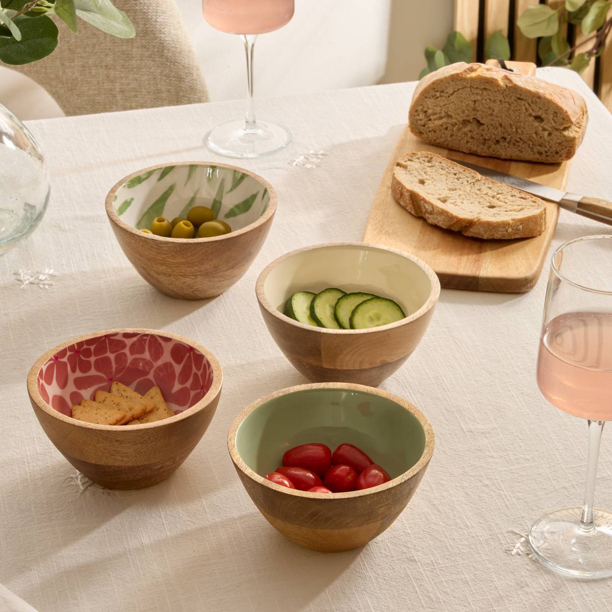 Coupelle Inaya D13cm vert et manguier