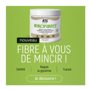 STC NUTRITION - Mincifibres - Complément alimentaire au Chicorée, Nopal, Pomme, Psyllium & Chrome - Favorise la perte de poids et la santé intestinale - Goût neutre - 50 doses