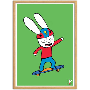 Affiche - Simon SUper rabbit skating - Simon Super Rabbit