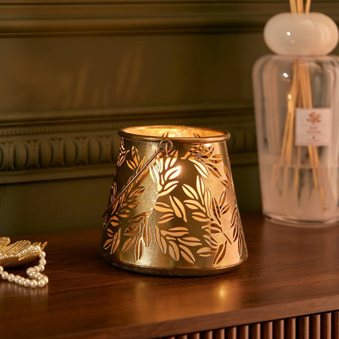 Lanterne Belli doré 17x15,2cm