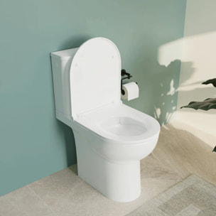 WC à poser sans bride sortie horizontale Vortex M-20 avec abattant frein de chute