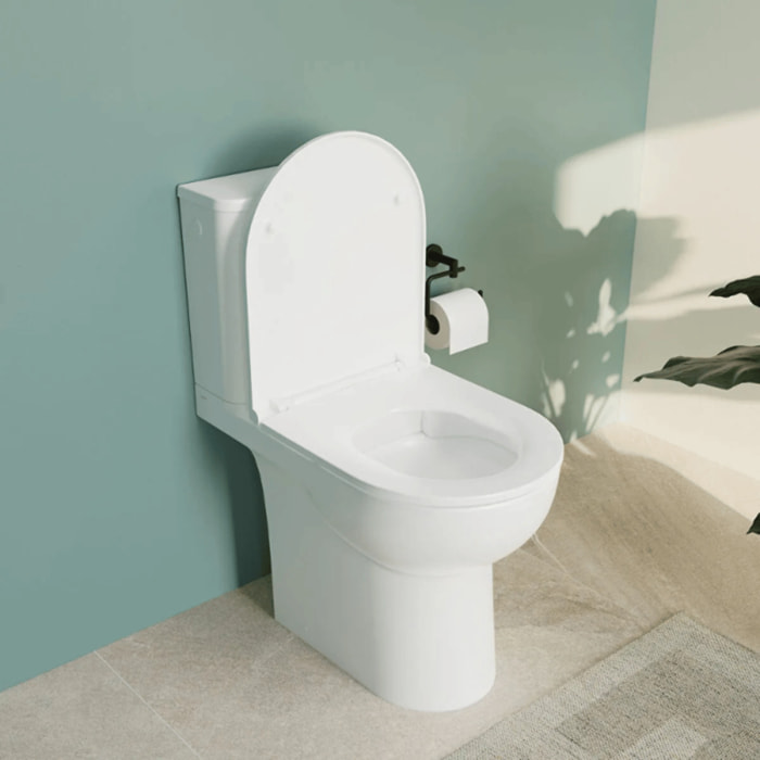 WC à poser sans bride sortie horizontale Vortex M-20 avec abattant frein de chute