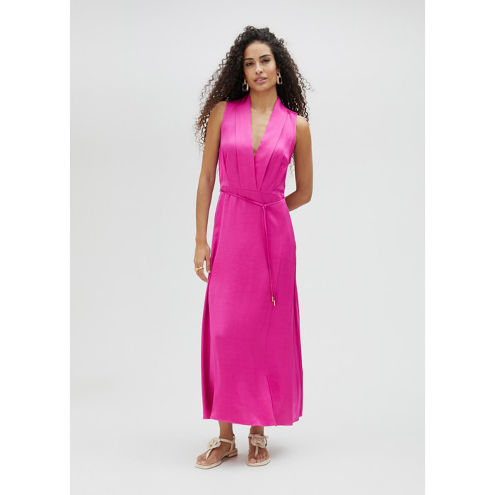 Abito midi con scollo a V