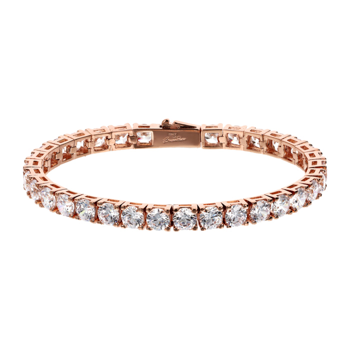 Bracciale Tennis Maxi con Cubic Zirconia Tonde Bianche