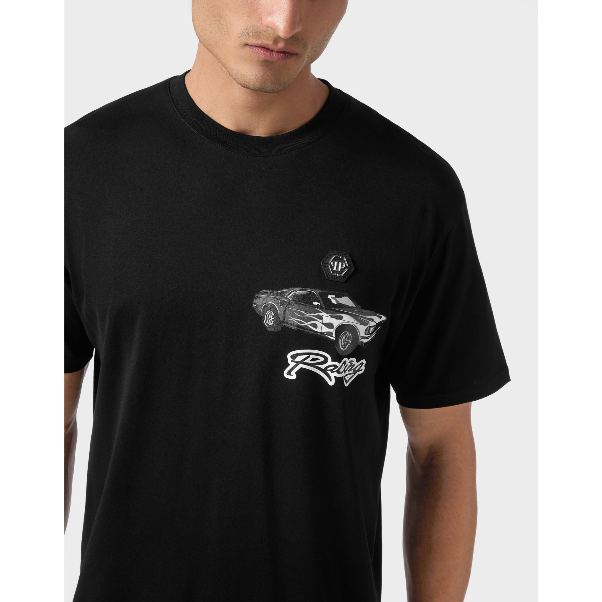 PHILIPP PLEIN T-Shirt Round Neck RACING