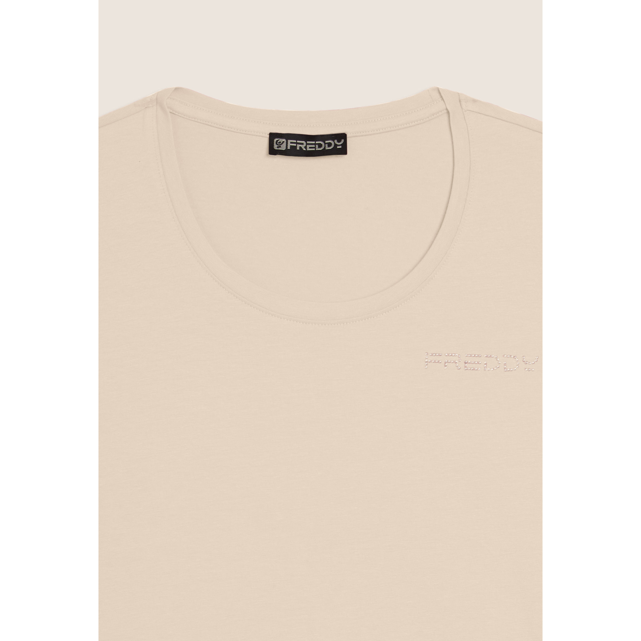 T-shirt Manica Corta con Logo FREDDY e Inserti Elastici