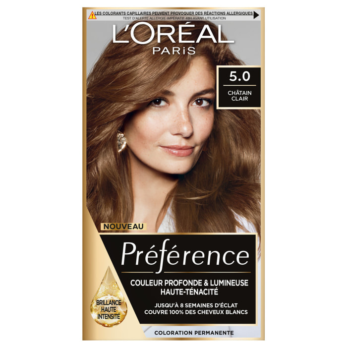 L'Oréal Paris Préférence Coloration 5.0 Bruges Châtain clair