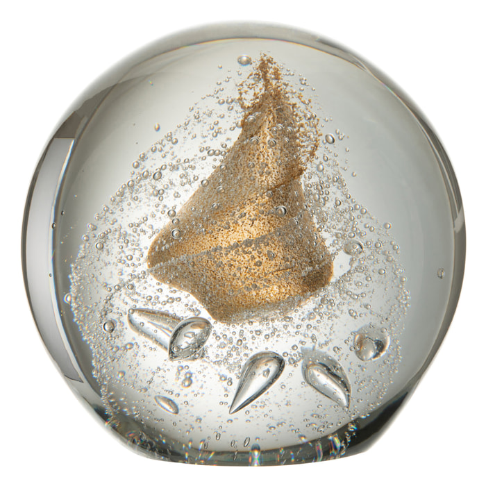 J-Line presse-papier Bulle - verre - or - extra large