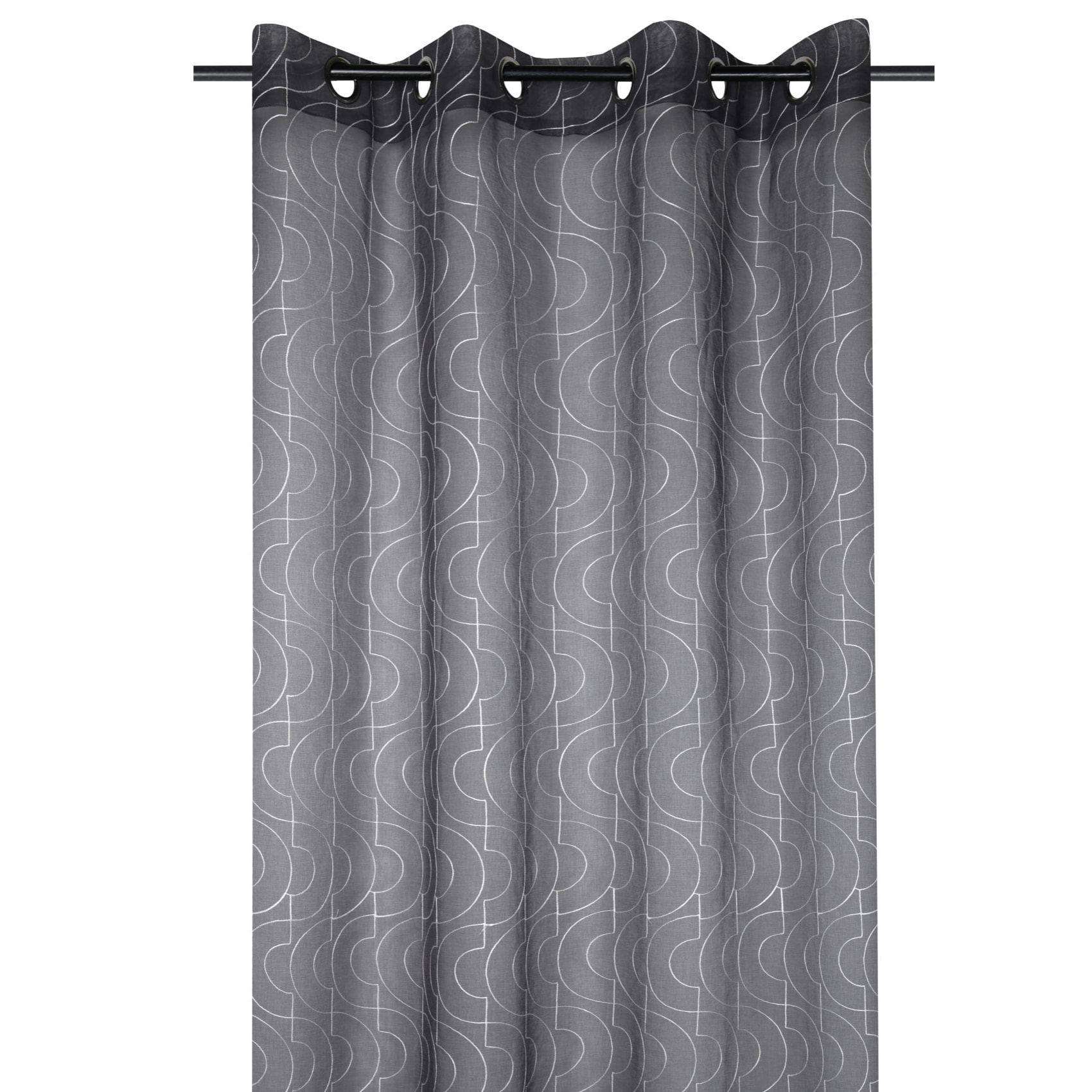 Voilage tamisant au style contemporain - Gris anthracite