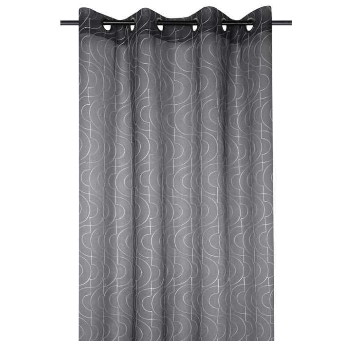 Voilage tamisant au style contemporain - Gris anthracite