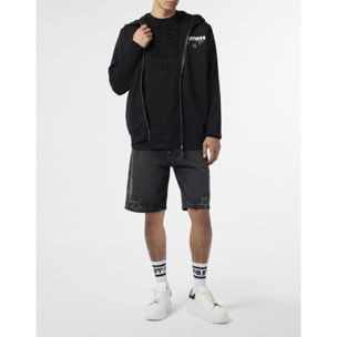PHILIPP PLEIN Fleece Zip Hoodie Greatness