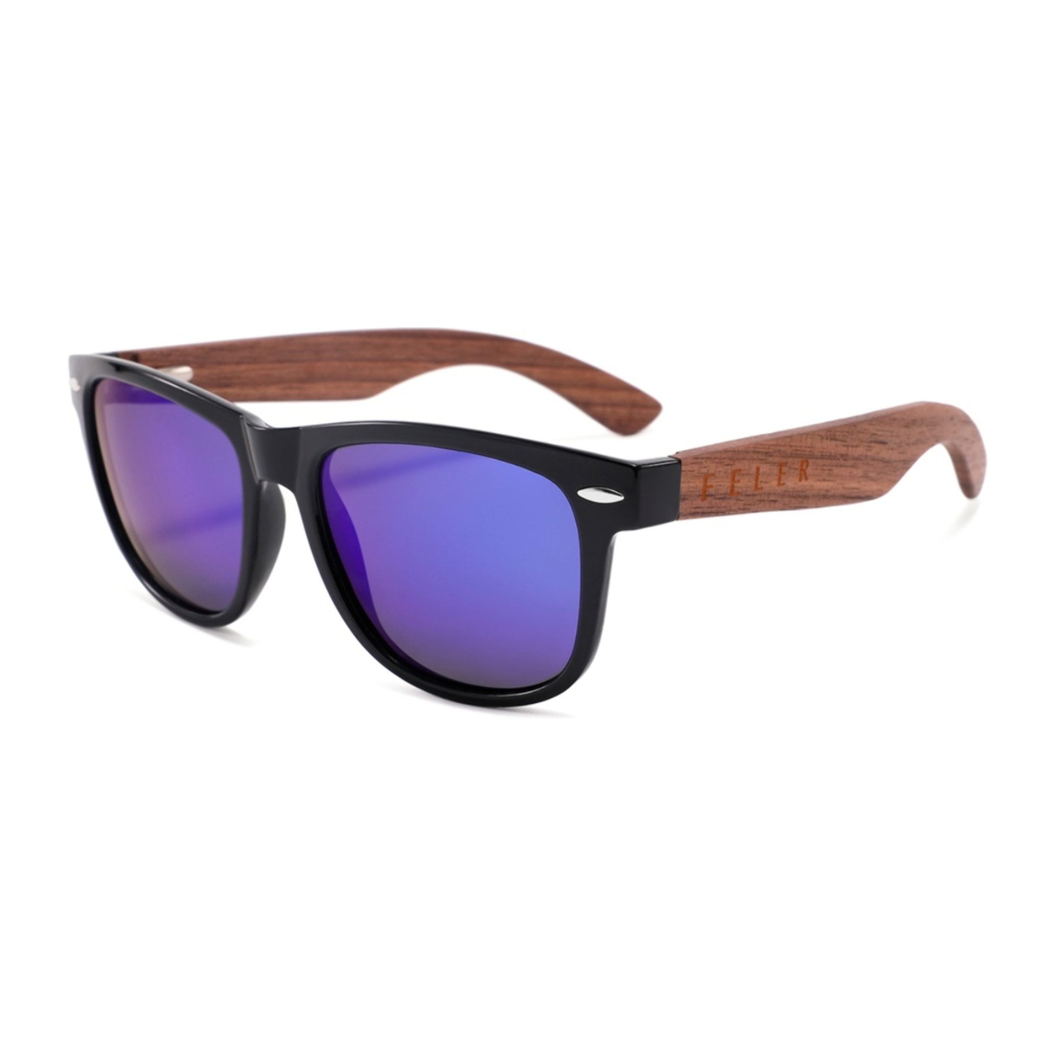 Gafas de Sol Feler 1501M-3 Polarizadas de Madera Unisex 52 mm