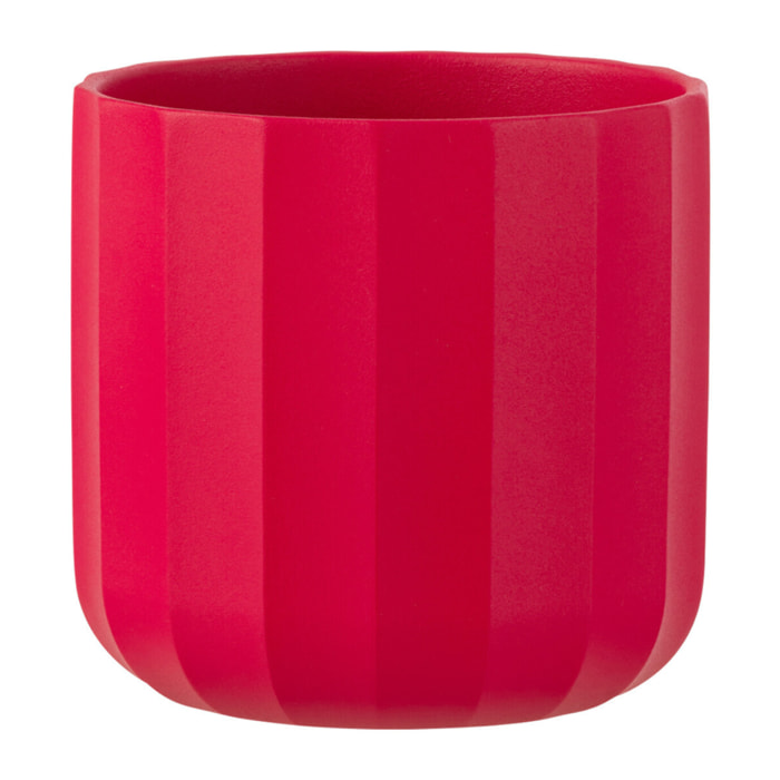 J-Line cache-pot Summer - céramique - rose - medium - 2 pièces - Ø 15 cm