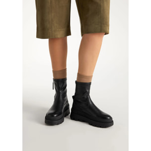 Botas de Mujer Corte Medio All Track Zip Negro