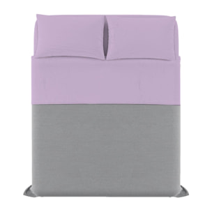 COMPLETO LETTO MAX COLOR MADE IN ITALY COTONE- LILLA MATRIMONIALE