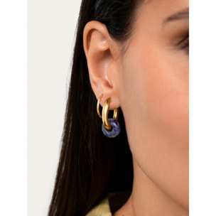 Orecchino Carmen True Marine in Acciaio Placcato Oro