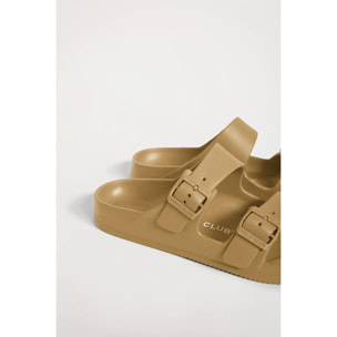 Chancla bio camel para hombre con hebillas
