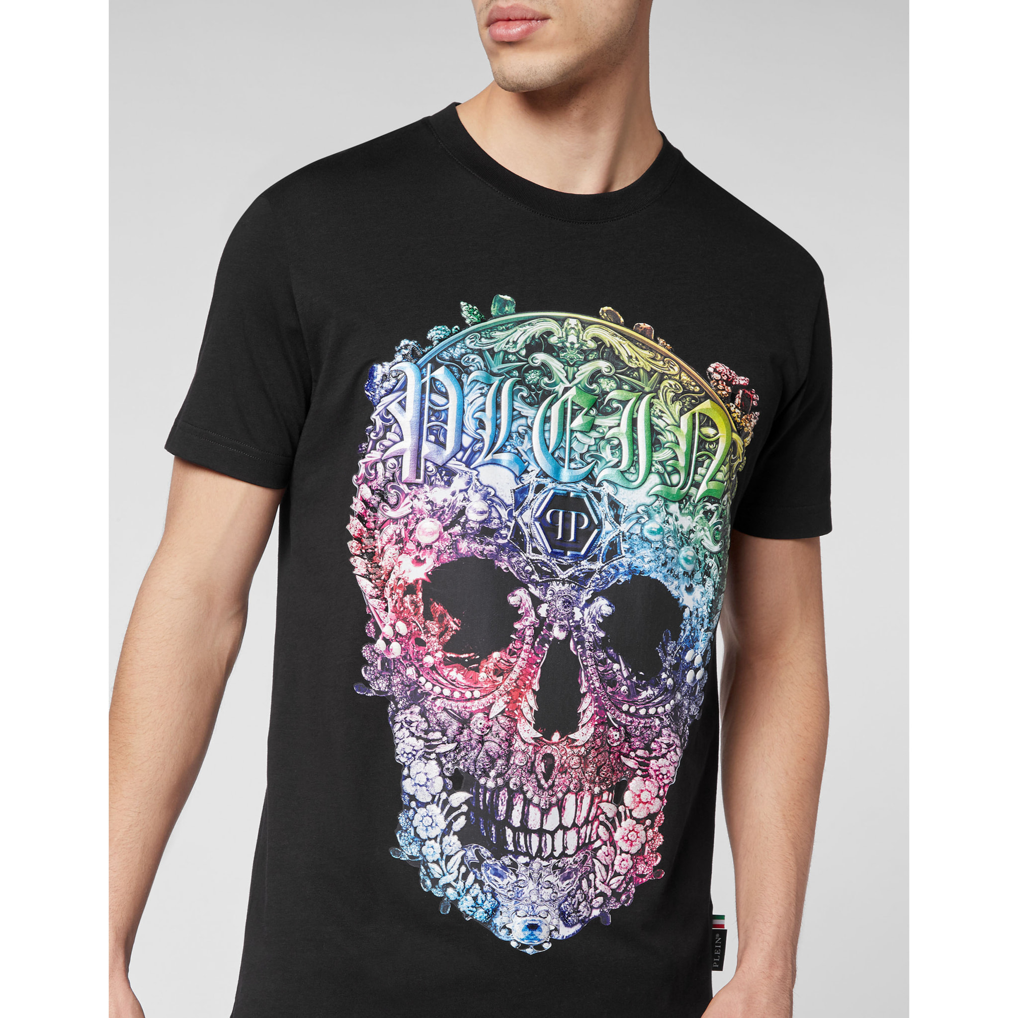 PHILIPP PLEIN T-Shirt Round Neck SKULL