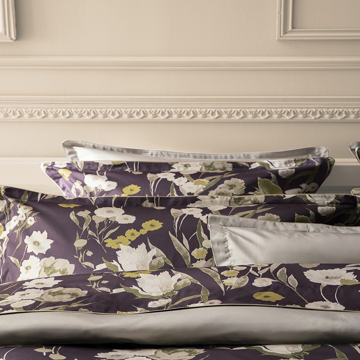 Drap plat  imprimé en satin de coton bio, CLOSERIE