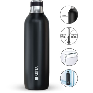 Bouteille isotherme BRITA isotherme noire sodaTRIO 1L