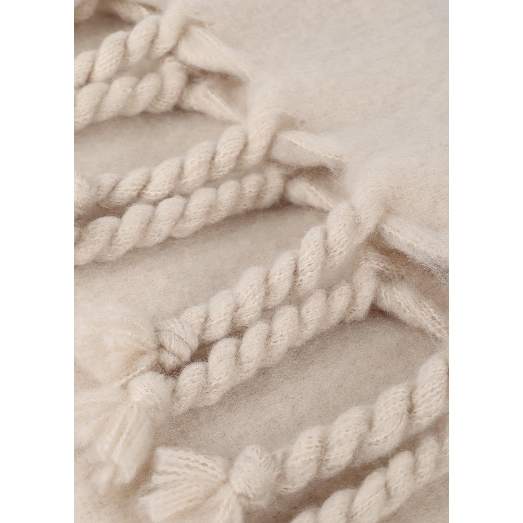 Sciarpa Liscia con Frange Spesse