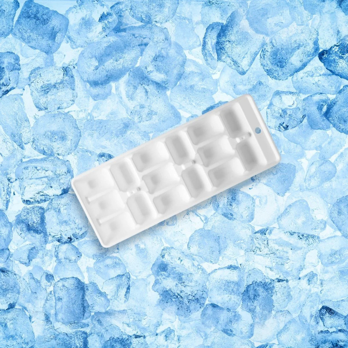 Lot de 3 bacs à glaçons de 15 glaçons en plastique blanc Fackelmann