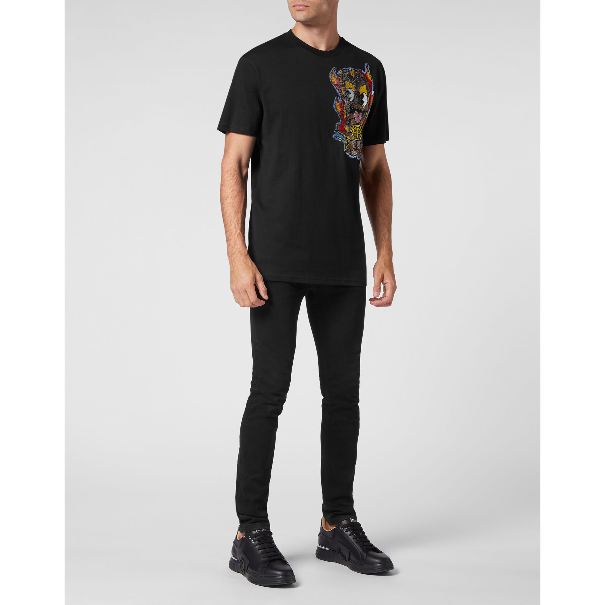 PHILIPP PLEIN Camiseta de cuello redondo y manga corta HAWAII