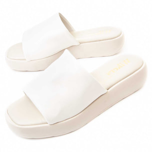 Sandalias de Plataforma - Blanco - Altura: 3 cm