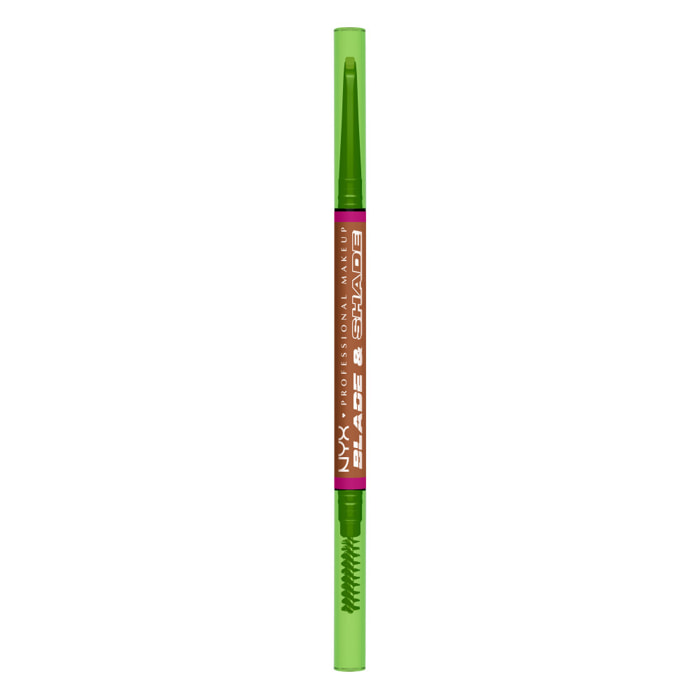 NYX Professional Makeup Blade & Shade, Crayon sourcils double embout, tenue jusqu'à 16h, Auburn