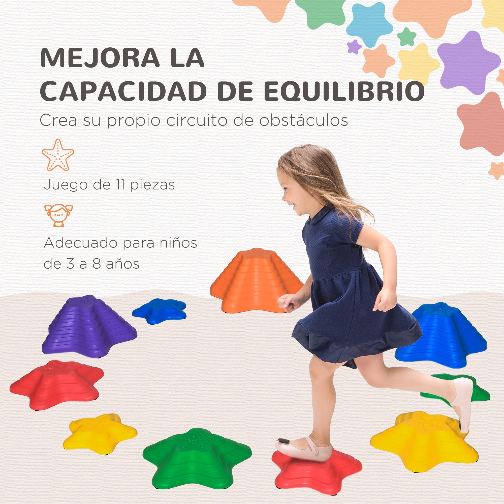 Piedras de Equilibrio para Niños Apilables Bloques de Equilibrio Antideslizante Estilo Estrella de Mar de 11 Piezas para Coordinación y Desarrollo del Equilibrio Interior Exterior