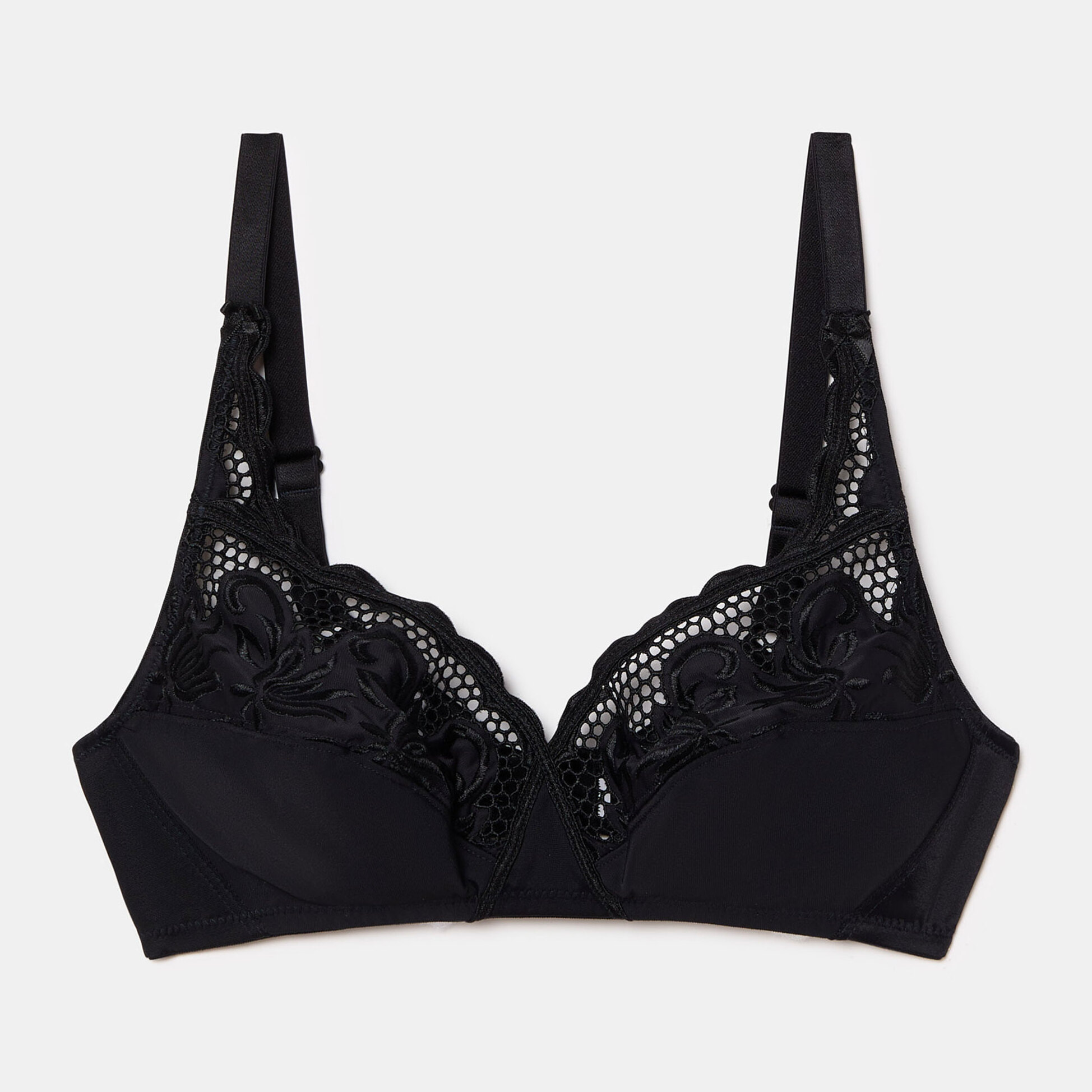 Sujetador sin aros de sujeción clásica con encaje