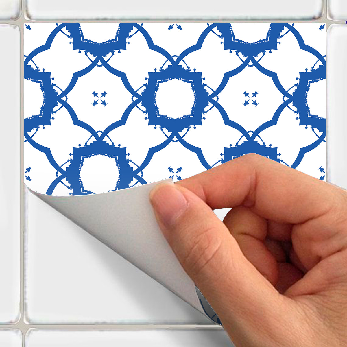 Stickers muraux - Sticker Mural Carrelage adhésif Cuisine Salle de Bain - 30 STICKERS CARREAUX DE CIMENT ETHNIQUE CHIMALLI