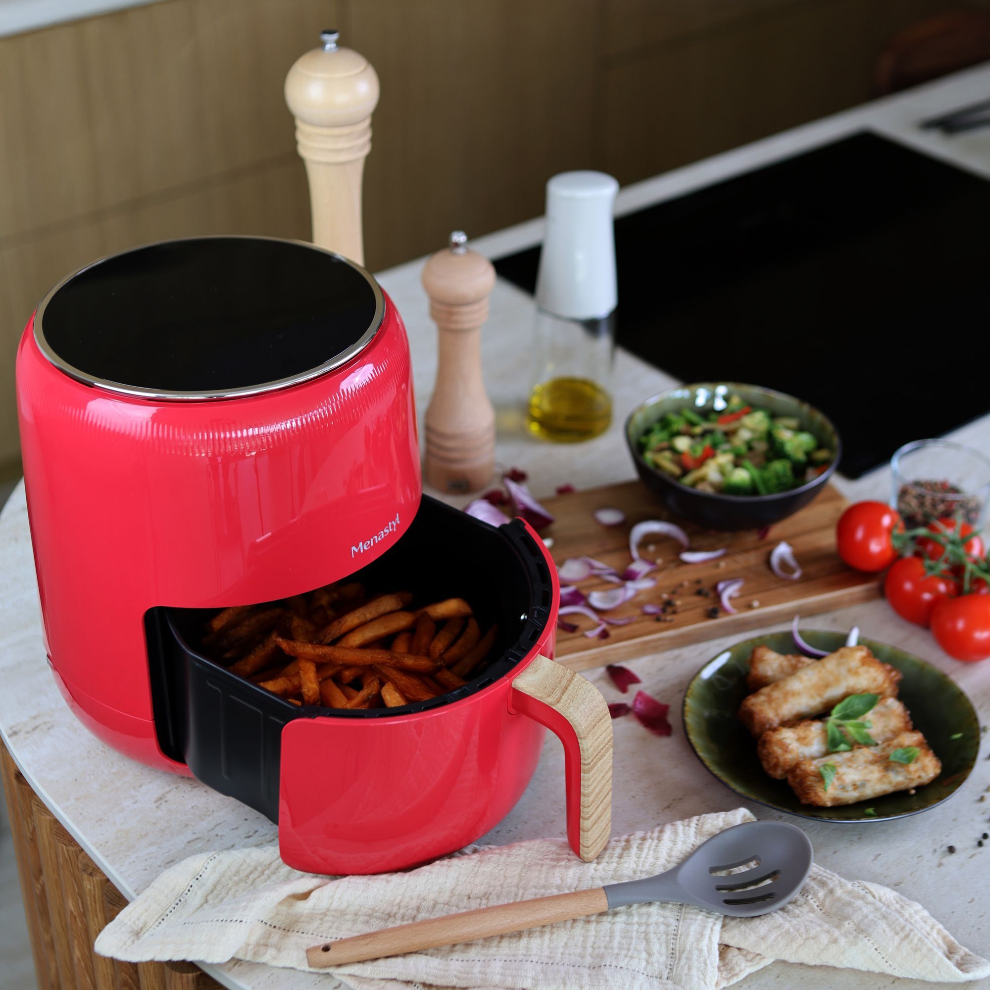 Friteuse sans huile 4,5L rouge COLORAMA