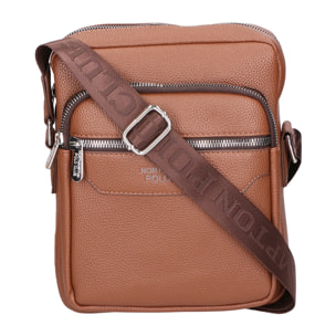 Borsa a tracolla uomo - Modello False - 100% pelle PU - 20.0 x 25.0 x 10.0 cm