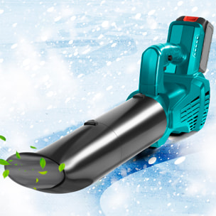 Soplador de aire inalámbrico con 400W de potencia y 83m/s. Con doble batería de 15000mAh.