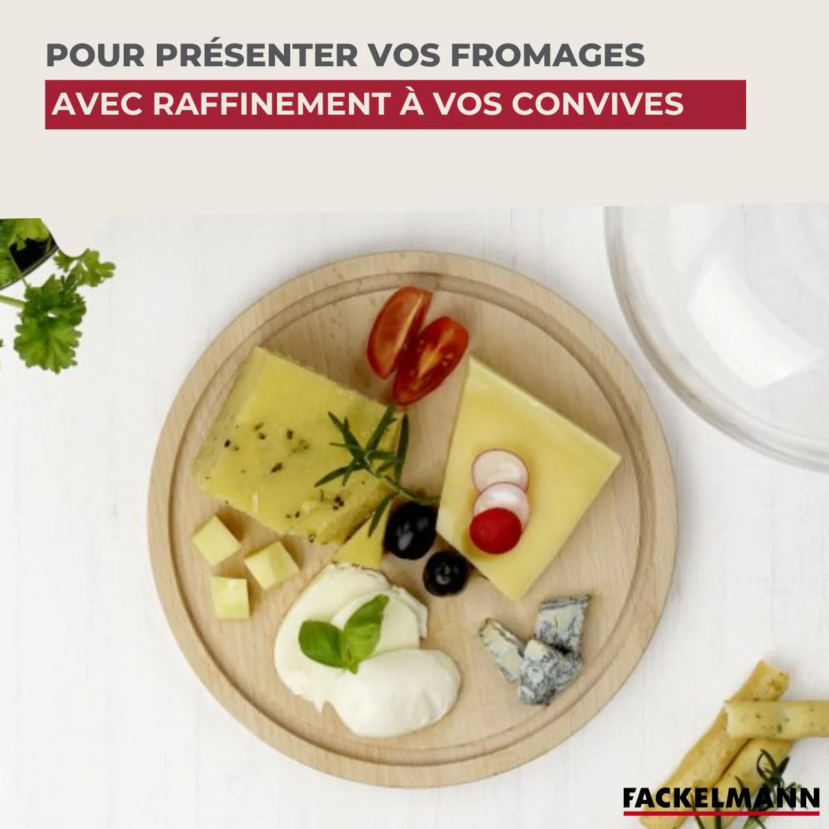 Cloche à fromage en verre Fackelmann Nature