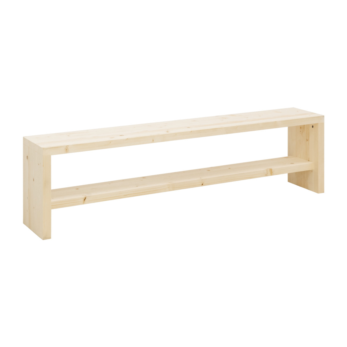 Banco zapatero de madera maciza en tono natural de varias medidas