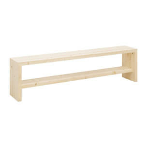 Banco zapatero de madera maciza en tono natural de varias medidas