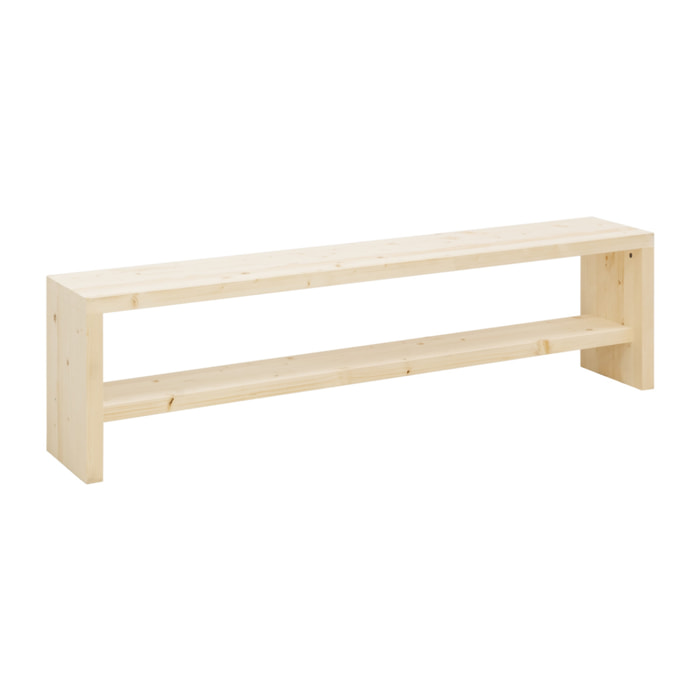 Banco zapatero de madera maciza en tono natural de varias medidas