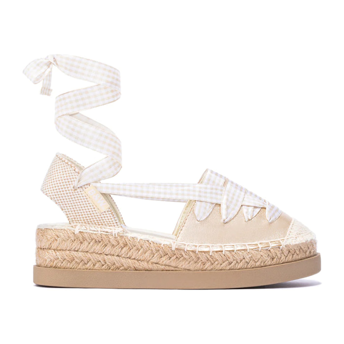 B&W Break&Walk - Sandali estivi in juta con zeppa per donna e bambina