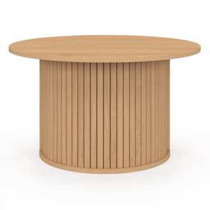 Table basse ronde Albane pieds lattes