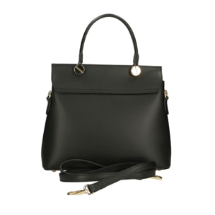Borsa a mano da donna Made in Italy - Modello Lunaria - 100% pelle - 27.0 x 23.0 x 12.0 cm