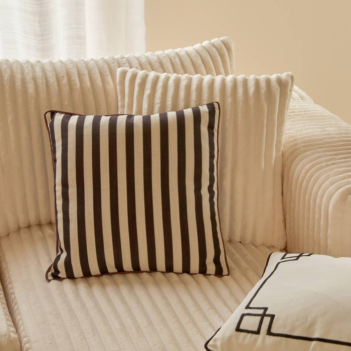 Coussin d'extérieur The palm resort 40x40cm noir et blanc